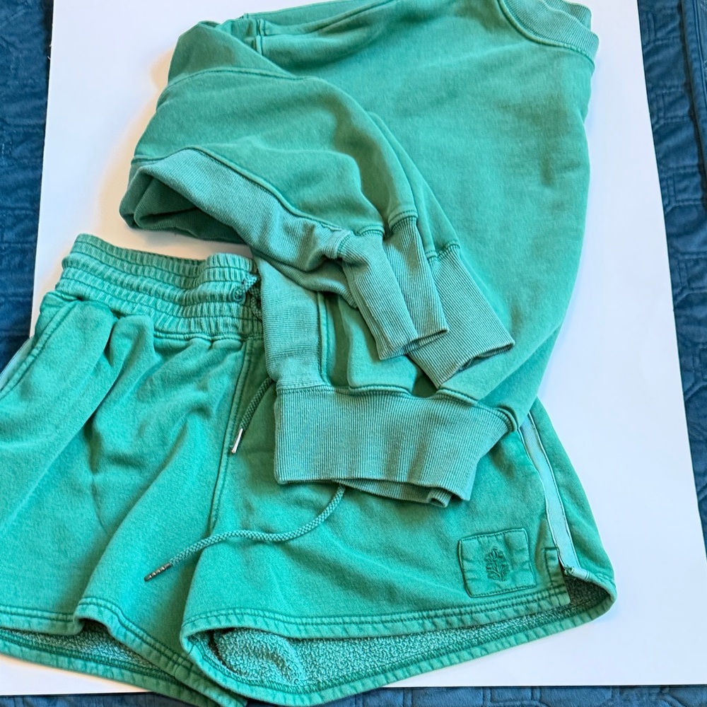 Free people shorts and sweater set